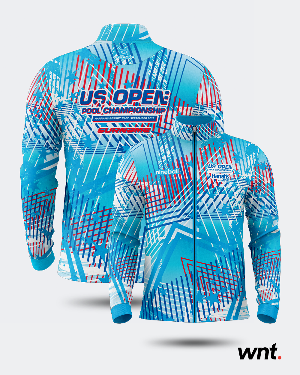 2023 Electric Blue US Open Full Zip Lightweight Jacket